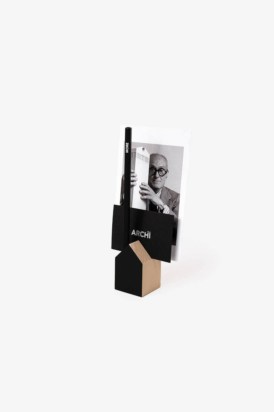 Wooden card and pencil holders