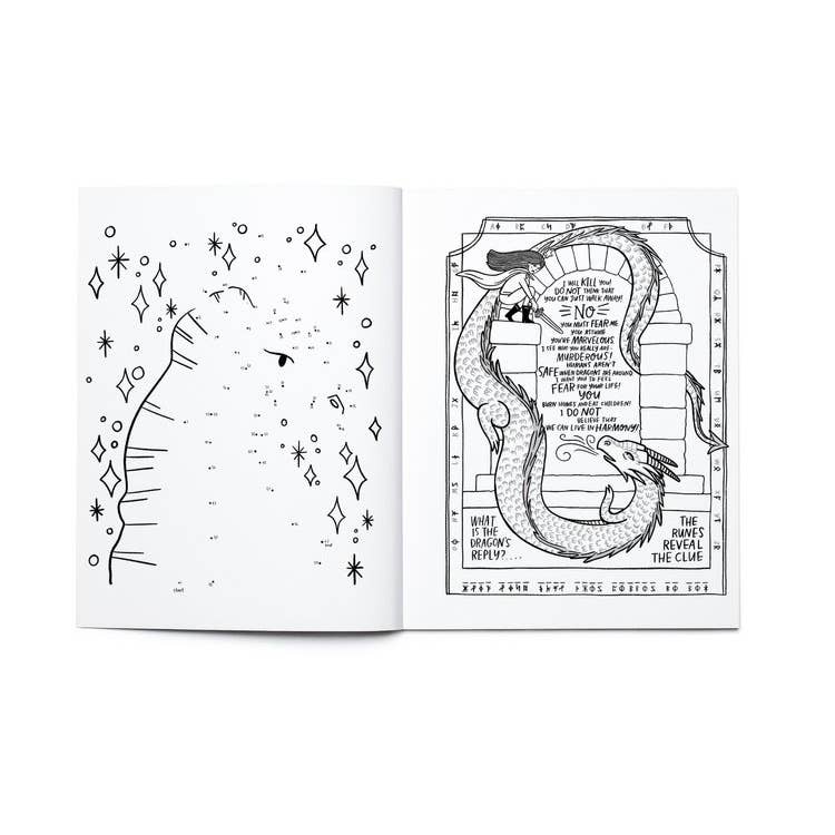 MYTH & MAGIC Coloring + Activity: Mazes, Puzzles, Jokes +