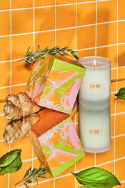 ESEN LOHN candle - Herbal Scented Coconut/Soy wax - vegan, cruelty-free, paraben-free, phthalate-free.