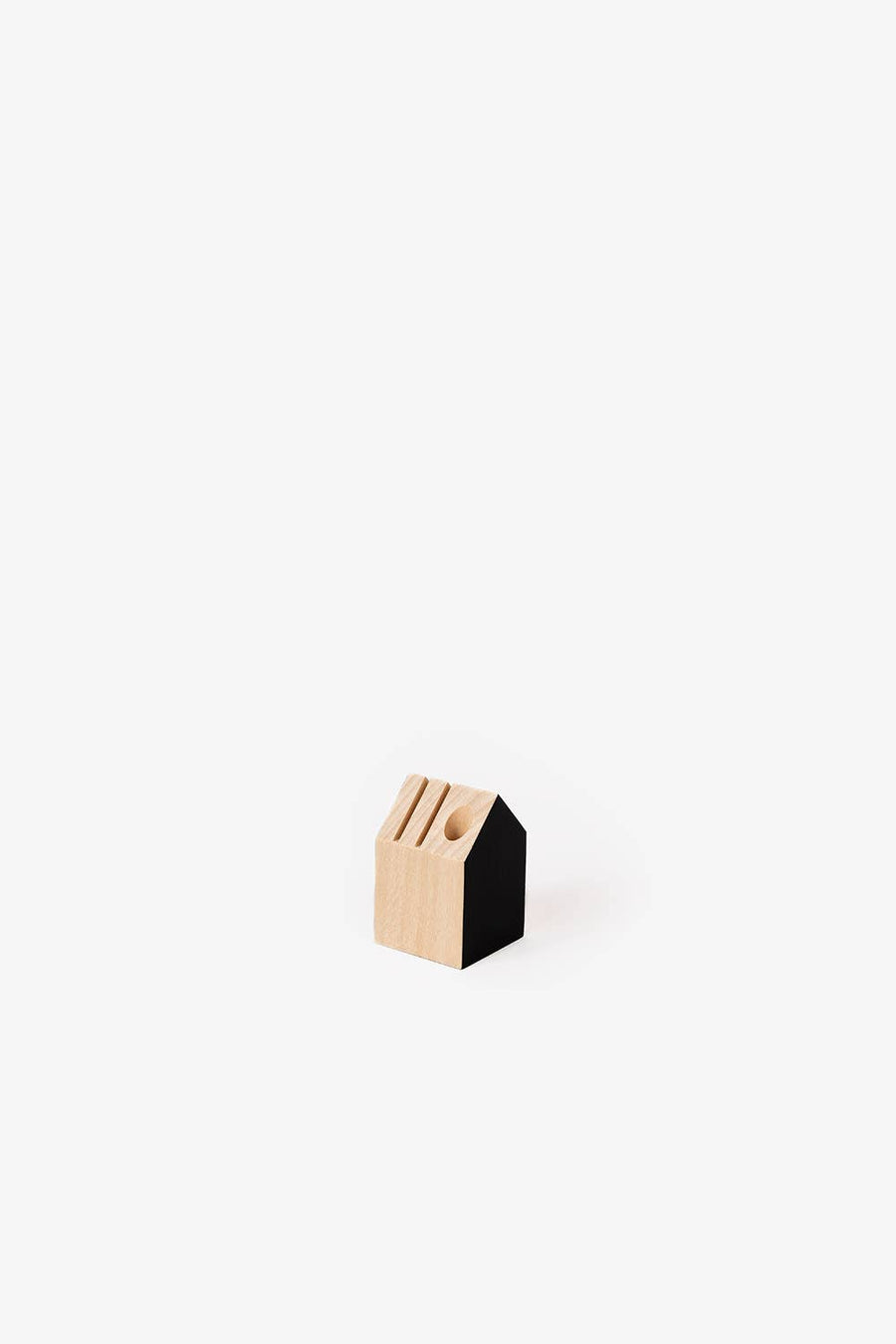 Wooden card and pencil holders