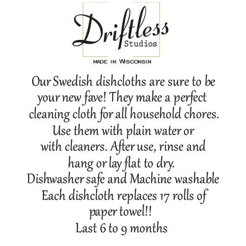 Swedish Dishcloths - Oranges, Lillies, mushrooms