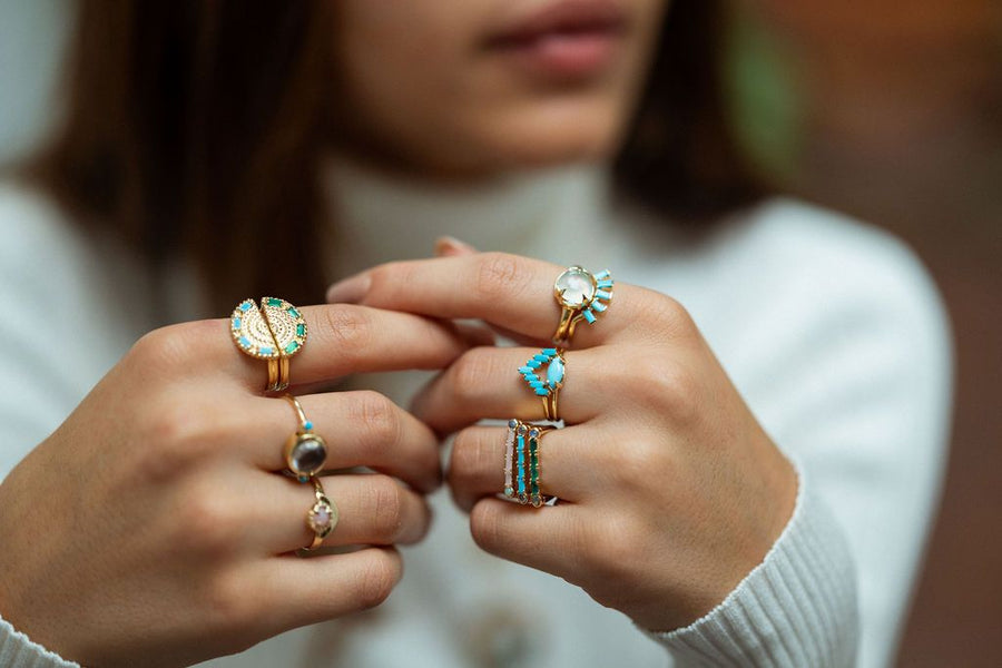Cha Cha Gemstone Bar Ring